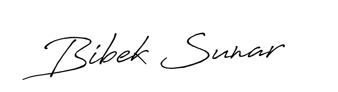 Bibek Sunar stylish signature style. Best Handwritten Sign (Antro_Vectra_Bolder) for my name. Handwritten Signature Collection Ideas for my name Bibek Sunar. Bibek Sunar signature style 7 images and pictures png