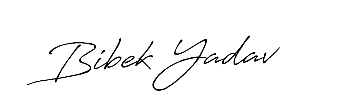 Also we have Bibek Yadav name is the best signature style. Create professional handwritten signature collection using Antro_Vectra_Bolder autograph style. Bibek Yadav signature style 7 images and pictures png