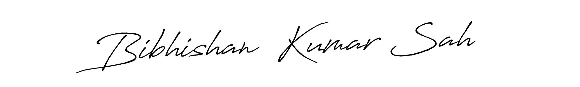 Create a beautiful signature design for name Bibhishan  Kumar Sah. With this signature (Antro_Vectra_Bolder) fonts, you can make a handwritten signature for free. Bibhishan  Kumar Sah signature style 7 images and pictures png