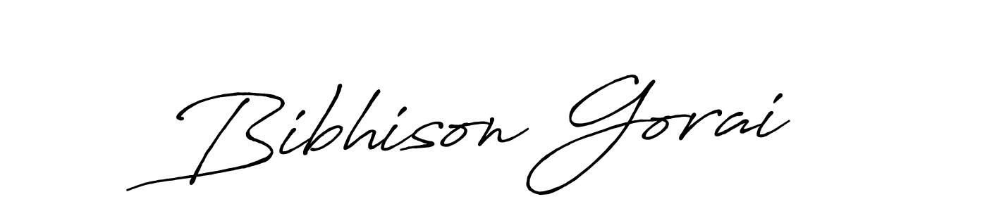 How to make Bibhison Gorai signature? Antro_Vectra_Bolder is a professional autograph style. Create handwritten signature for Bibhison Gorai name. Bibhison Gorai signature style 7 images and pictures png