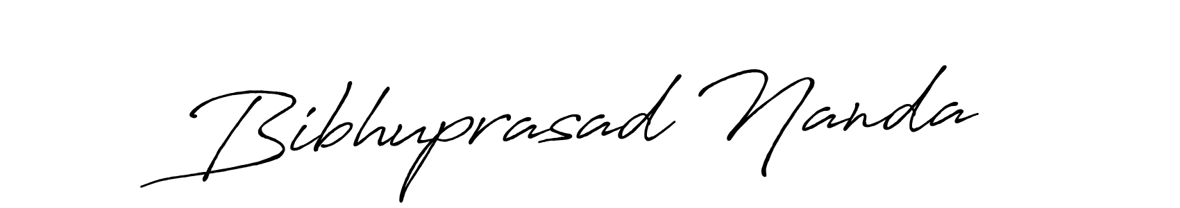 The best way (Antro_Vectra_Bolder) to make a short signature is to pick only two or three words in your name. The name Bibhuprasad Nanda include a total of six letters. For converting this name. Bibhuprasad Nanda signature style 7 images and pictures png