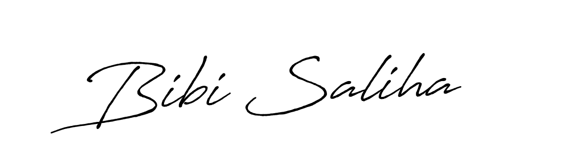 How to make Bibi Saliha name signature. Use Antro_Vectra_Bolder style for creating short signs online. This is the latest handwritten sign. Bibi Saliha signature style 7 images and pictures png