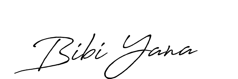 Make a beautiful signature design for name Bibi Yana. With this signature (Antro_Vectra_Bolder) style, you can create a handwritten signature for free. Bibi Yana signature style 7 images and pictures png