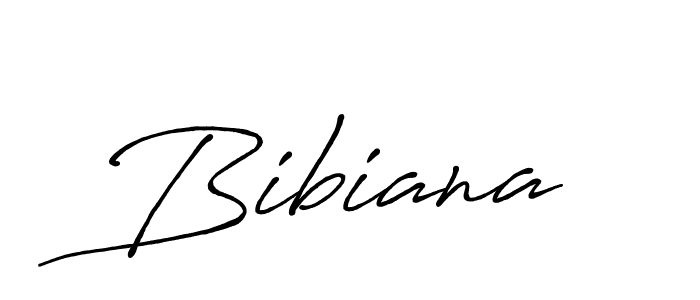 Design your own signature with our free online signature maker. With this signature software, you can create a handwritten (Antro_Vectra_Bolder) signature for name Bibiana. Bibiana signature style 7 images and pictures png