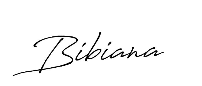 Design your own signature with our free online signature maker. With this signature software, you can create a handwritten (Antro_Vectra_Bolder) signature for name Bibiana. Bibiana signature style 7 images and pictures png