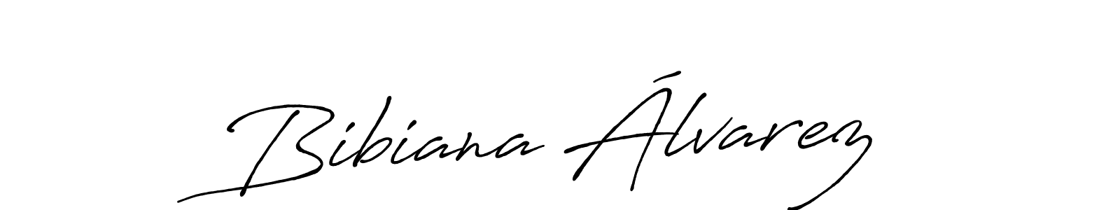 Design your own signature with our free online signature maker. With this signature software, you can create a handwritten (Antro_Vectra_Bolder) signature for name Bibiana Álvarez. Bibiana Álvarez signature style 7 images and pictures png