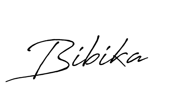 Use a signature maker to create a handwritten signature online. With this signature software, you can design (Antro_Vectra_Bolder) your own signature for name Bibika. Bibika signature style 7 images and pictures png