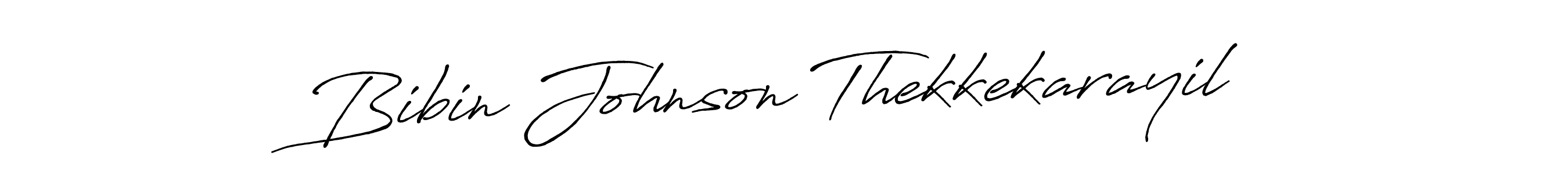 Create a beautiful signature design for name Bibin Johnson Thekkekarayil. With this signature (Antro_Vectra_Bolder) fonts, you can make a handwritten signature for free. Bibin Johnson Thekkekarayil signature style 7 images and pictures png