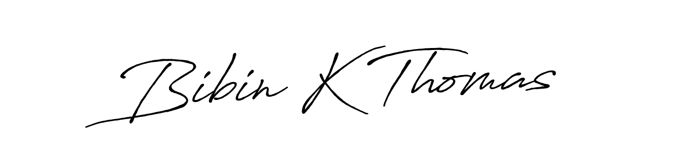 Make a beautiful signature design for name Bibin K Thomas. With this signature (Antro_Vectra_Bolder) style, you can create a handwritten signature for free. Bibin K Thomas signature style 7 images and pictures png