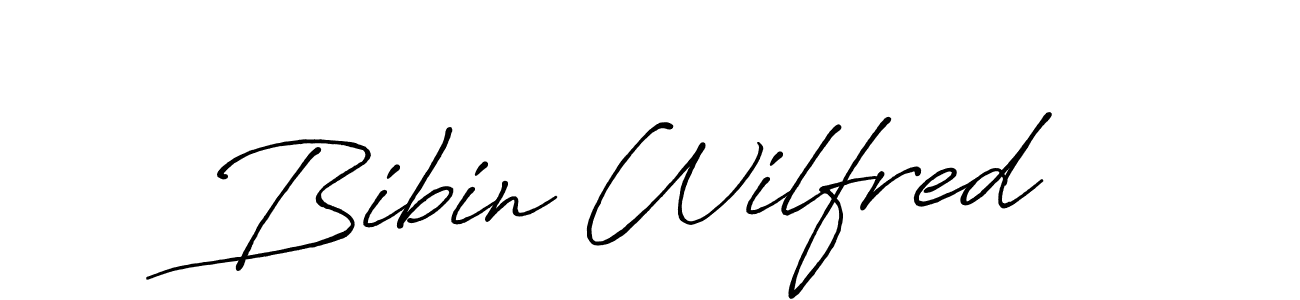 Bibin Wilfred stylish signature style. Best Handwritten Sign (Antro_Vectra_Bolder) for my name. Handwritten Signature Collection Ideas for my name Bibin Wilfred. Bibin Wilfred signature style 7 images and pictures png