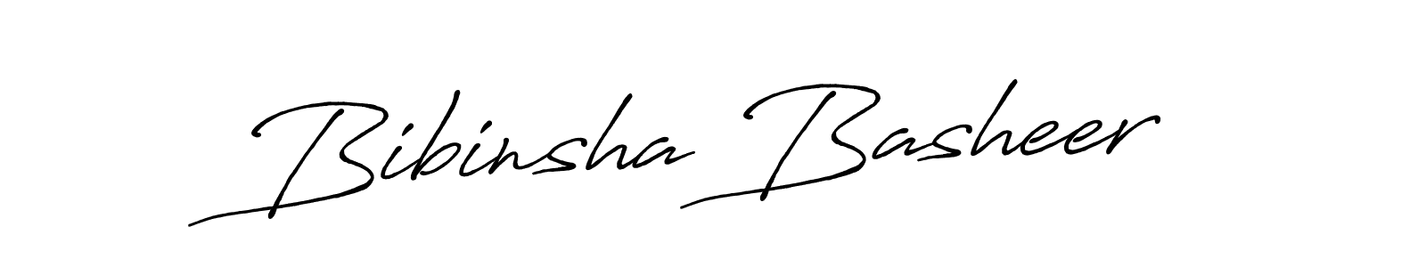 How to make Bibinsha Basheer name signature. Use Antro_Vectra_Bolder style for creating short signs online. This is the latest handwritten sign. Bibinsha Basheer signature style 7 images and pictures png