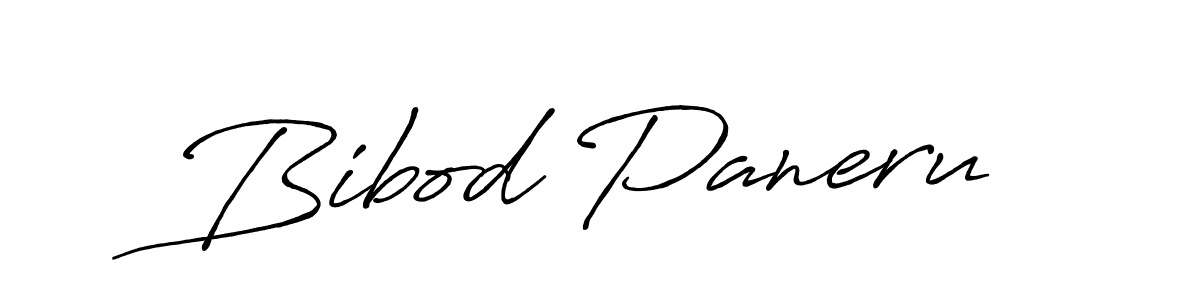 Make a beautiful signature design for name Bibod Paneru. With this signature (Antro_Vectra_Bolder) style, you can create a handwritten signature for free. Bibod Paneru signature style 7 images and pictures png