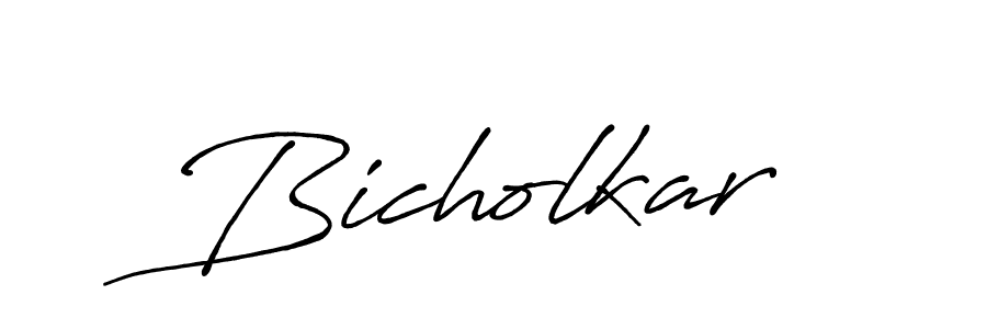 You should practise on your own different ways (Antro_Vectra_Bolder) to write your name (Bicholkar) in signature. don't let someone else do it for you. Bicholkar signature style 7 images and pictures png