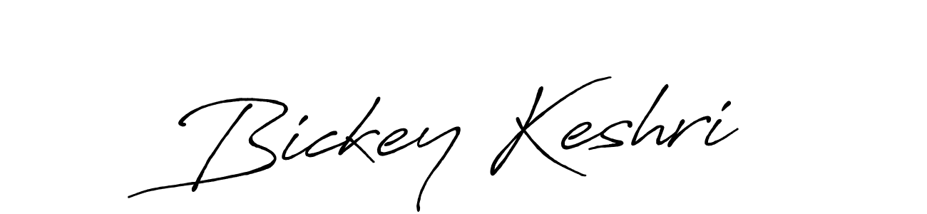 The best way (Antro_Vectra_Bolder) to make a short signature is to pick only two or three words in your name. The name Bickey Keshri include a total of six letters. For converting this name. Bickey Keshri signature style 7 images and pictures png