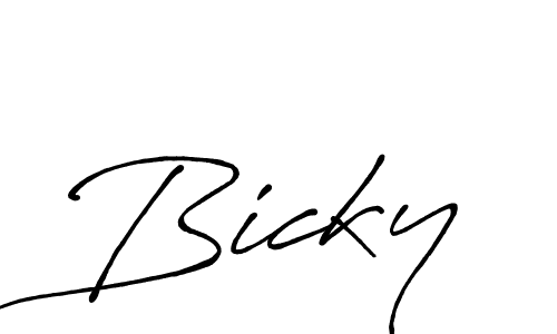 Also we have Bicky name is the best signature style. Create professional handwritten signature collection using Antro_Vectra_Bolder autograph style. Bicky signature style 7 images and pictures png