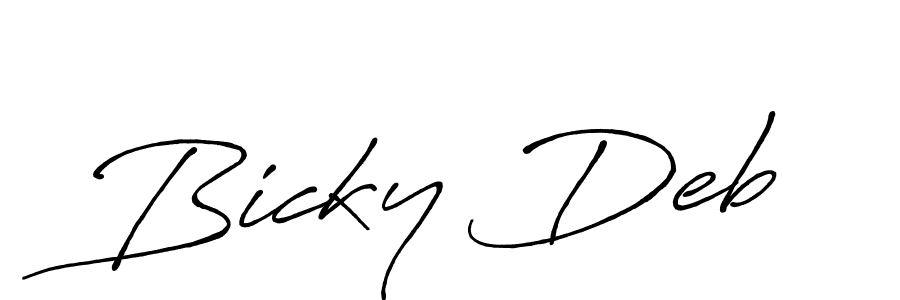 You can use this online signature creator to create a handwritten signature for the name Bicky Deb. This is the best online autograph maker. Bicky Deb signature style 7 images and pictures png