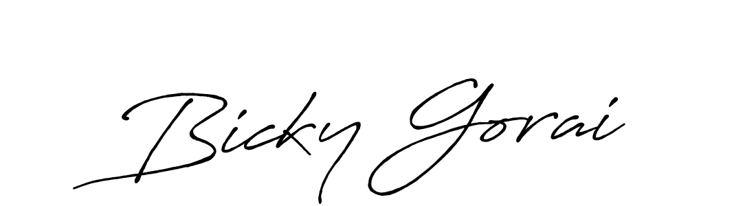 Make a short Bicky Gorai signature style. Manage your documents anywhere anytime using Antro_Vectra_Bolder. Create and add eSignatures, submit forms, share and send files easily. Bicky Gorai signature style 7 images and pictures png