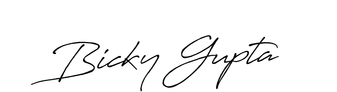 Similarly Antro_Vectra_Bolder is the best handwritten signature design. Signature creator online .You can use it as an online autograph creator for name Bicky Gupta. Bicky Gupta signature style 7 images and pictures png