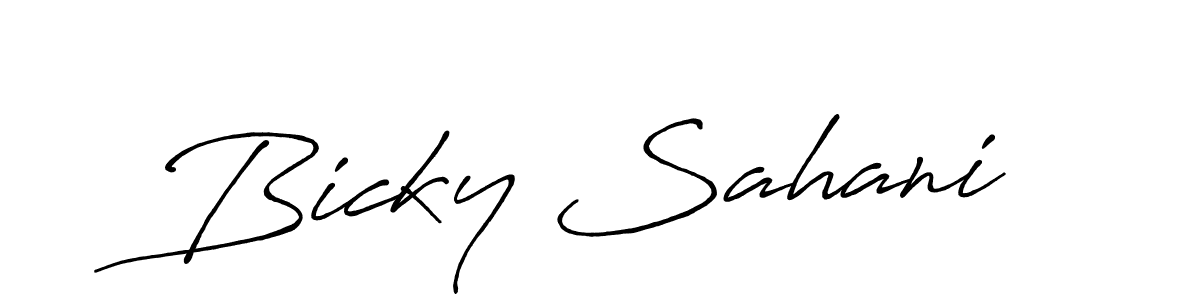 Once you've used our free online signature maker to create your best signature Antro_Vectra_Bolder style, it's time to enjoy all of the benefits that Bicky Sahani name signing documents. Bicky Sahani signature style 7 images and pictures png