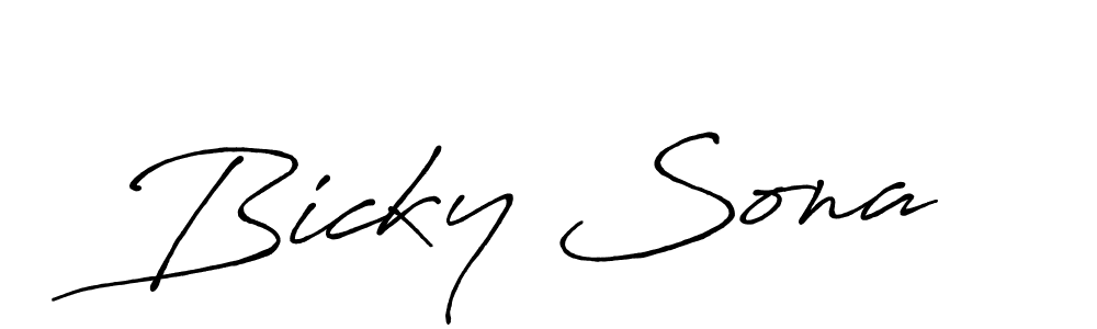 It looks lik you need a new signature style for name Bicky Sona. Design unique handwritten (Antro_Vectra_Bolder) signature with our free signature maker in just a few clicks. Bicky Sona signature style 7 images and pictures png