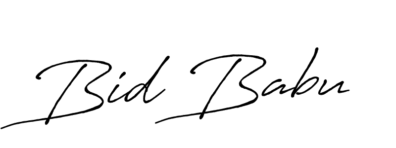 How to make Bid Babu signature? Antro_Vectra_Bolder is a professional autograph style. Create handwritten signature for Bid Babu name. Bid Babu signature style 7 images and pictures png