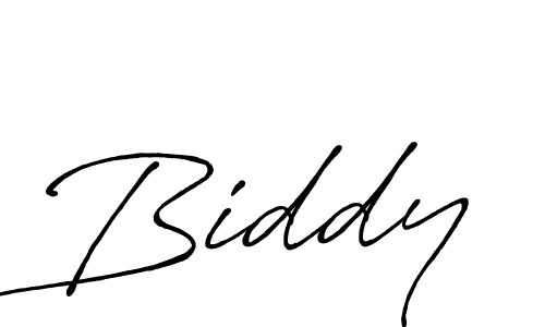 Biddy stylish signature style. Best Handwritten Sign (Antro_Vectra_Bolder) for my name. Handwritten Signature Collection Ideas for my name Biddy. Biddy signature style 7 images and pictures png