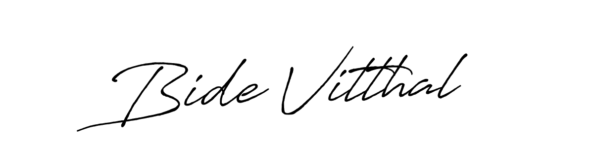 Make a beautiful signature design for name Bide Vitthal. With this signature (Antro_Vectra_Bolder) style, you can create a handwritten signature for free. Bide Vitthal signature style 7 images and pictures png
