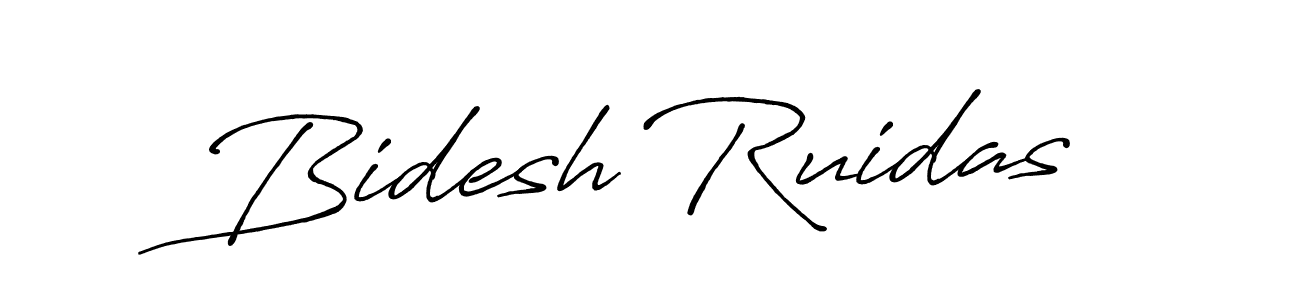 Also we have Bidesh Ruidas name is the best signature style. Create professional handwritten signature collection using Antro_Vectra_Bolder autograph style. Bidesh Ruidas signature style 7 images and pictures png