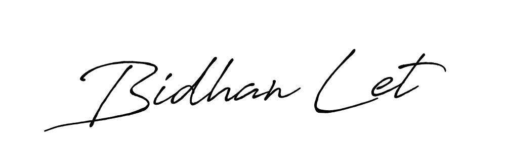 How to make Bidhan Let name signature. Use Antro_Vectra_Bolder style for creating short signs online. This is the latest handwritten sign. Bidhan Let signature style 7 images and pictures png