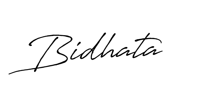 Use a signature maker to create a handwritten signature online. With this signature software, you can design (Antro_Vectra_Bolder) your own signature for name Bidhata. Bidhata signature style 7 images and pictures png