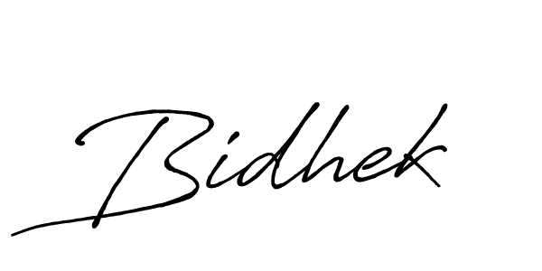 Make a beautiful signature design for name Bidhek. With this signature (Antro_Vectra_Bolder) style, you can create a handwritten signature for free. Bidhek signature style 7 images and pictures png