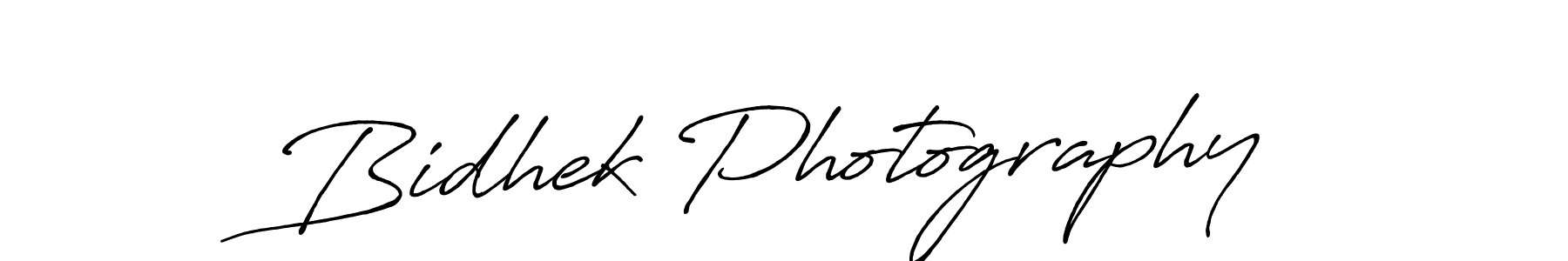 Make a beautiful signature design for name Bidhek Photography. With this signature (Antro_Vectra_Bolder) style, you can create a handwritten signature for free. Bidhek Photography signature style 7 images and pictures png