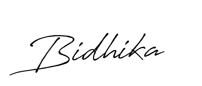 The best way (Antro_Vectra_Bolder) to make a short signature is to pick only two or three words in your name. The name Bidhika include a total of six letters. For converting this name. Bidhika signature style 7 images and pictures png