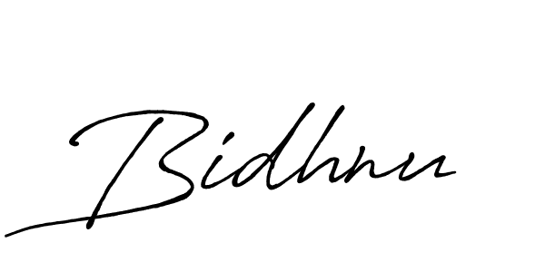 Design your own signature with our free online signature maker. With this signature software, you can create a handwritten (Antro_Vectra_Bolder) signature for name Bidhnu. Bidhnu signature style 7 images and pictures png