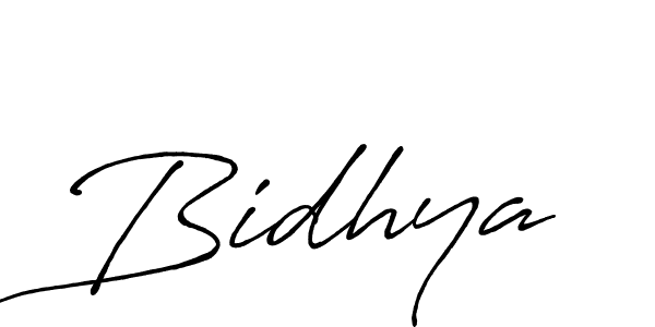 Create a beautiful signature design for name Bidhya. With this signature (Antro_Vectra_Bolder) fonts, you can make a handwritten signature for free. Bidhya signature style 7 images and pictures png