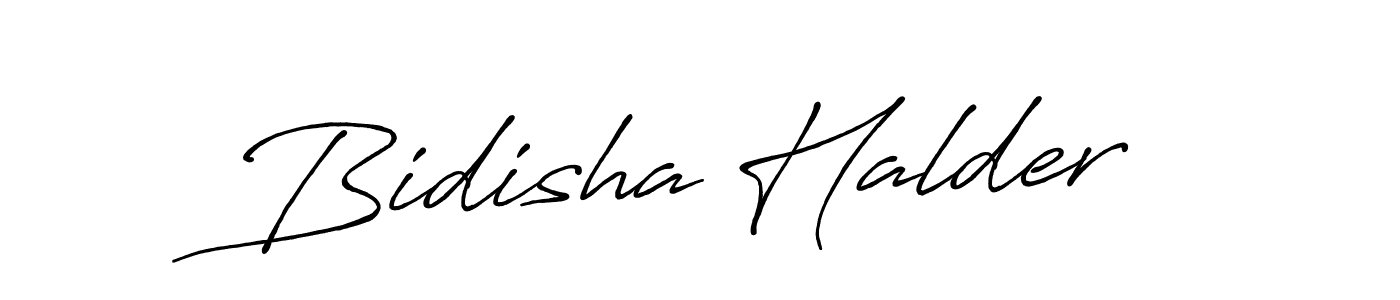 Create a beautiful signature design for name Bidisha Halder. With this signature (Antro_Vectra_Bolder) fonts, you can make a handwritten signature for free. Bidisha Halder signature style 7 images and pictures png