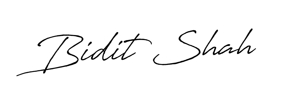 Antro_Vectra_Bolder is a professional signature style that is perfect for those who want to add a touch of class to their signature. It is also a great choice for those who want to make their signature more unique. Get Bidit Shah name to fancy signature for free. Bidit Shah signature style 7 images and pictures png