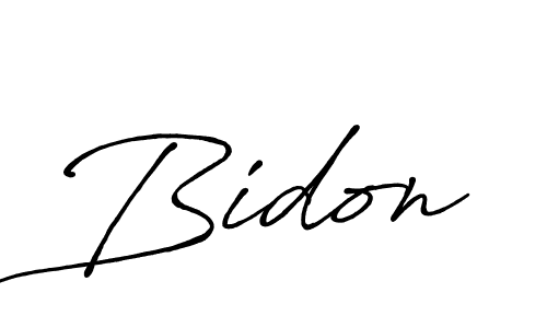 Use a signature maker to create a handwritten signature online. With this signature software, you can design (Antro_Vectra_Bolder) your own signature for name Bidon. Bidon signature style 7 images and pictures png