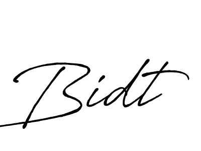 The best way (Antro_Vectra_Bolder) to make a short signature is to pick only two or three words in your name. The name Bidt include a total of six letters. For converting this name. Bidt signature style 7 images and pictures png