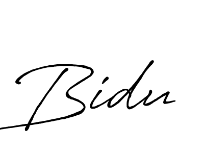 Create a beautiful signature design for name Bidu. With this signature (Antro_Vectra_Bolder) fonts, you can make a handwritten signature for free. Bidu signature style 7 images and pictures png