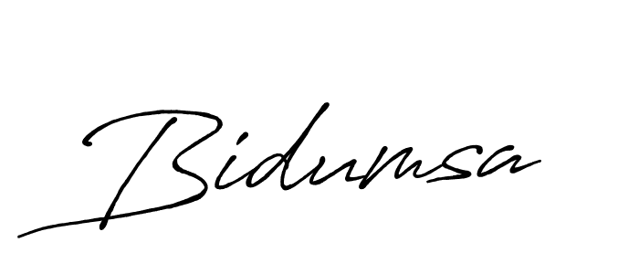 Create a beautiful signature design for name Bidumsa. With this signature (Antro_Vectra_Bolder) fonts, you can make a handwritten signature for free. Bidumsa signature style 7 images and pictures png