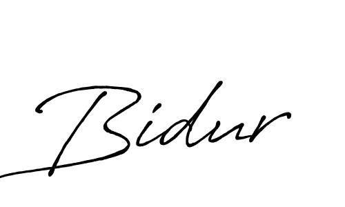 How to make Bidur signature? Antro_Vectra_Bolder is a professional autograph style. Create handwritten signature for Bidur name. Bidur signature style 7 images and pictures png