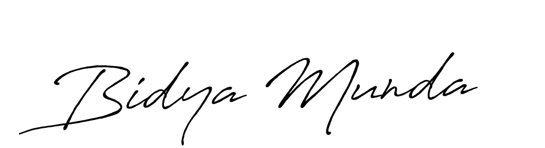 Design your own signature with our free online signature maker. With this signature software, you can create a handwritten (Antro_Vectra_Bolder) signature for name Bidya Munda. Bidya Munda signature style 7 images and pictures png