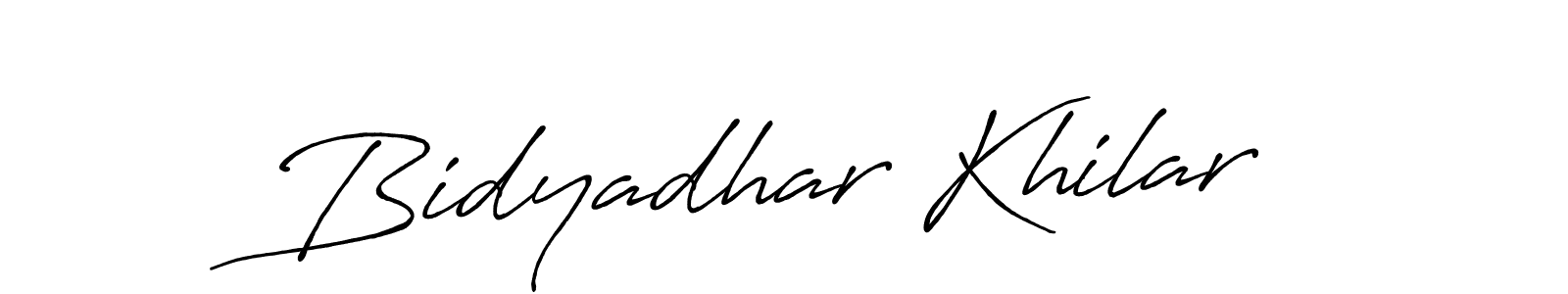 How to make Bidyadhar Khilar name signature. Use Antro_Vectra_Bolder style for creating short signs online. This is the latest handwritten sign. Bidyadhar Khilar signature style 7 images and pictures png