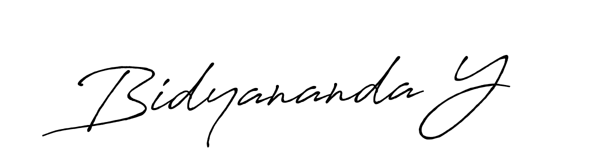 How to make Bidyananda Y signature? Antro_Vectra_Bolder is a professional autograph style. Create handwritten signature for Bidyananda Y name. Bidyananda Y signature style 7 images and pictures png