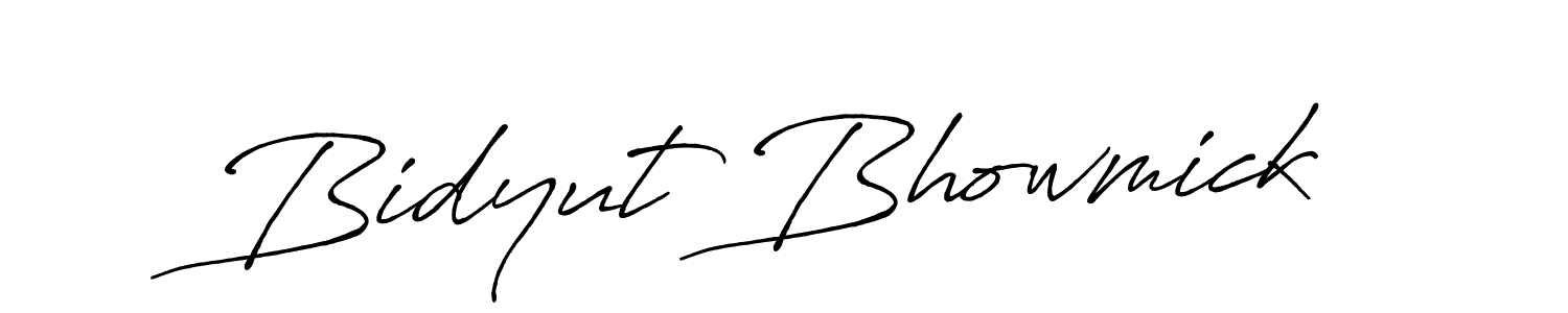 Create a beautiful signature design for name Bidyut Bhowmick. With this signature (Antro_Vectra_Bolder) fonts, you can make a handwritten signature for free. Bidyut Bhowmick signature style 7 images and pictures png