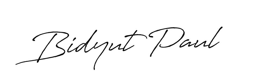 Design your own signature with our free online signature maker. With this signature software, you can create a handwritten (Antro_Vectra_Bolder) signature for name Bidyut Paul. Bidyut Paul signature style 7 images and pictures png