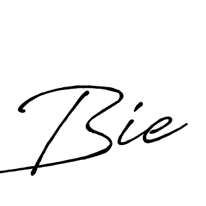 Design your own signature with our free online signature maker. With this signature software, you can create a handwritten (Antro_Vectra_Bolder) signature for name Bie. Bie signature style 7 images and pictures png