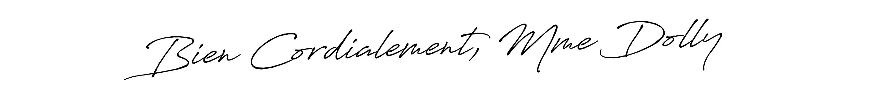 You can use this online signature creator to create a handwritten signature for the name Bien Cordialement, Mme Dolly. This is the best online autograph maker. Bien Cordialement, Mme Dolly signature style 7 images and pictures png