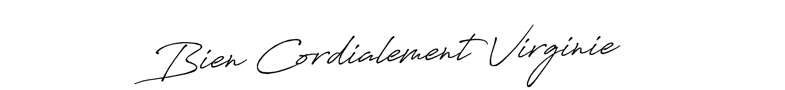 Make a beautiful signature design for name Bien Cordialement Virginie. Use this online signature maker to create a handwritten signature for free. Bien Cordialement Virginie signature style 7 images and pictures png
